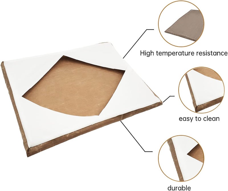 VCHOMY Set of 2 Heat Press Platen Wrap Cover, Non-Stick High Temperature Resistant Teflon Protector for Protecting Sublimation Heat Pressing Machine Plate from Residue, Inks, Adhesives (2 Pack 16x20inch) - Image 4